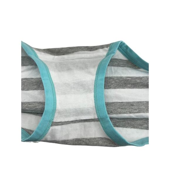Saint Eve Hipster 516422 Aqua Grey White Stripe Size Medium - Picture 4 of 8